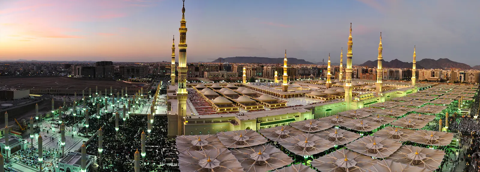 المسجد النبوي عند الغروب